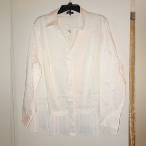 The Limited Collection White Dress Blouse.  Size 2X.